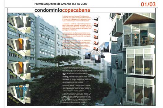 Categoria · edificaç ões · Menção Honrosa · Condomínio – CopacabanaAutor - Danilo Filgueiras de B.